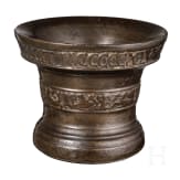 A bronze mortar by Peter van den Ghein I, dated 1545