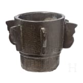 A large Hispano-Moresque bronze mortar, 16th/17th century