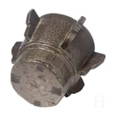 A large Hispano-Moresque bronze mortar, 16th/17th century