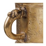 A Tyrolean dolphin handled mortar, 17th century