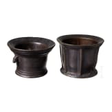 A Spanish and a German mortar, 18th century