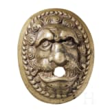 A German lion's head door fitting, 17th century
