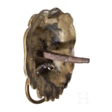 A German lion's head door pull, 18th century