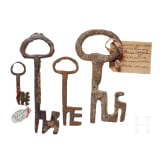 A group of four German Gothic keys, 14th/15th century