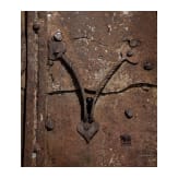 A large Alpine iron door, 16th century
