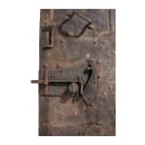 A large Alpine iron door, 16th century