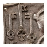 A French iron sign of a locksmith's guild (shop sign), early 16th century