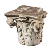 A Corinthian capital in white marble, Veneto, 17th century