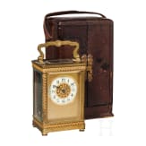 Reiseuhr in sch&ouml;n verziertem Geh&auml;use, um 1870