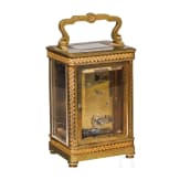 Reiseuhr in sch&ouml;n verziertem Geh&auml;use, um 1870