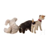 F&uuml;nf Steiff-Tiere, deutsch, 20. Jhdt.