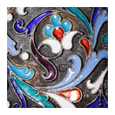 Cloisonn&eacute;-Email-Geldb&ouml;rse, Russland, Moskau, Iwan Saltykow, um 1880