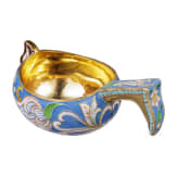 Kleiner Cloisonn&eacute;-Emaille-Kowsch, Russland, neuzeitlich