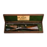 Perkussionsdoppelflinte John Blanch & Son, im Kasten, England, um 1870