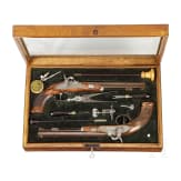 Ein Paar Perkussionspistolen im Kasten, L. St&ouml;rmer in G&ouml;ttingen, um 1850