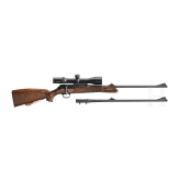 A Blaser R93 bolt action rifle, with Swarovski 3-12x50 scope and conversion barrel