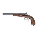 A target pistol by Larsen Vafenforretnia in Kristiania, ca. 1890 (converted to decoration-only, but legally still a firearm)