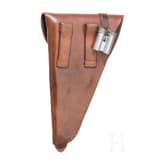 A holster for Lahti, with cleaning rod, screwdriver and cleaning box