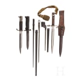 Six international bayonets, 19th / 20th century