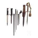 Six international bayonets, 19th / 20th century