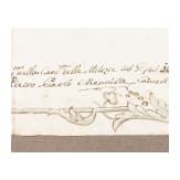 Ernennungsurkunde zum Gouverneur des Forts St. Angelo mit Autograph von Gro&szlig;meister Francisco Ximenez de Texada, datiert 1.1.1774