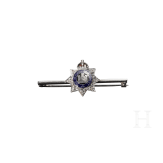 Regimentsbrosche des Devonshire-Regiments aus Wei&szlig;gold und Diamanten, um 1940