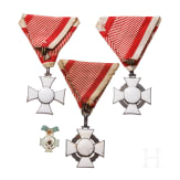 Drei Milit&auml;rverdienstkreuze 3. Klasse