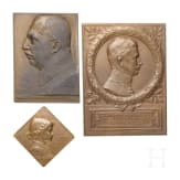 Drei Metallplaketten des Hauses Habsburg, 1912 - 1918
