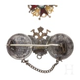 F&uuml;nfteiliges Miniaturenkettchen mit St.-Anna-, zwei St.-Stanislaus-, St.-Georgs-Orden und Kr&ouml;nungsmedaille, um 1910