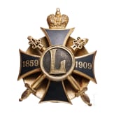 Abzeichen "Zur Erinnerung an den 50. Jahrestag der Eroberung des Ostkaukasus. 1859-1909", Russland, um 1910