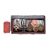 F&uuml;nfteilige Ordensschnalle mit Etui