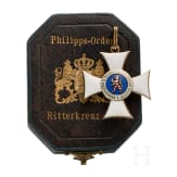 Gro&szlig;herzogtum Hessen - Ritterkreuz 1. Klasse des Verdienstordens Philipps des Gro&szlig;m&uuml;tigen im Etui