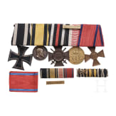 F&uuml;nfteilige Ordensschnalle mit S&uuml;dwest-Afrika-Denkm&uuml;nze f&uuml;r K&auml;mpfer 1907
