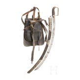 S&auml;bel f&uuml;r Offiziere der berittenen Truppen und S&auml;beltasche, 1. Viertel 19. Jhdt.