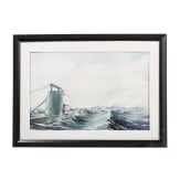 Aquarell "U-Boot-Angriff"