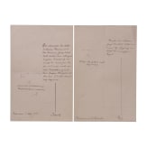 Kaiser Franz Joseph I. von &Ouml;sterreich - zwei eigenh&auml;ndige Antworten mit Paraphen, datiert "Wien, am 4. Mai 1913" bzw. "Sch&ouml;nbrunn, am 20. M&auml;rz 1914"