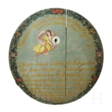 Sch&uuml;tzenscheibe anl&auml;sslich der Kr&ouml;nungsfeier der Kaiserin Carolina Augusta, &Ouml;sterreich, datiert 1825