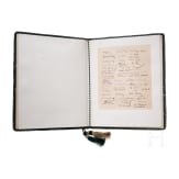 Grafen von Buquoy de Longueval - zwei Ehrenurkunden zum 50-j&auml;hrigen Dienstjubil&auml;um f&uuml;r Simeon Hahn 1897 bzw. Ing. Carl Hahn 1930
