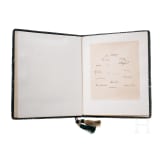 Grafen von Buquoy de Longueval - zwei Ehrenurkunden zum 50-j&auml;hrigen Dienstjubil&auml;um f&uuml;r Simeon Hahn 1897 bzw. Ing. Carl Hahn 1930
