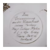 Ein Paar Reservistentassen mit Untertassen eines J&auml;gers zu Pferd, 1913-14