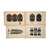 63 gro&szlig;formatige Tafeln mit russischen Uniformen und Waffen, haupts&auml;chlich f&uuml;r Offiziere der kaiserlichen russischen Marine, Russland, St. Petersburg, um 1864