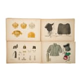 63 gro&szlig;formatige Tafeln mit russischen Uniformen und Waffen, haupts&auml;chlich f&uuml;r Offiziere der kaiserlichen russischen Marine, Russland, St. Petersburg, um 1864