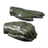 Josef Stalin (1878 - 1953) - bedeutende Totenmaske und zwei Handabdr&uuml;cke des Diktators, Sowjetunion, datiert 1953