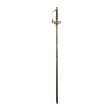 Offiziersdegen mit ge&auml;tzter Klinge, deutsch, um 1740