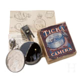 Spionagekamera "Ticka" (Taschenuhrkamera), um 1910