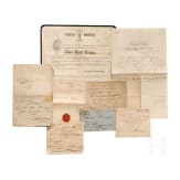 K&ouml;nig Maximilian II. - zwei Briefe an den Straubinger Pr&auml;ses und Prediger Johann Baptist Reisinger sowie weitere Dokumente, 2. H&auml;lfte 19. Jhdt.