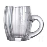 K&ouml;nig Ludwig II. von Bayern - kleiner Glaskrug mit Spiegelmonogramm "L", um 1870