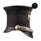 Tschako f&uuml;r Angeh&ouml;rige der Infanterie des bayerischen B&uuml;rgermilit&auml;rs, um 1830