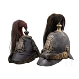 Zwei Helme M 1848 der Landwehrinfanterie