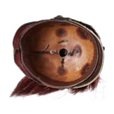 Helm M 1886 f&uuml;r einen Reservisten mit Paradebusch und Helm&uuml;berzug